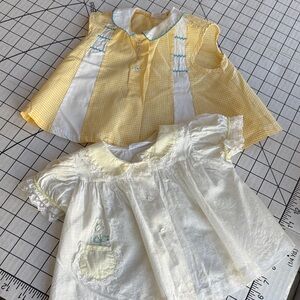 Vintage Toddler Blouse Set – Cute-Togs 24 Mo, 1960s Cotton Tops, Heirloom Sewing